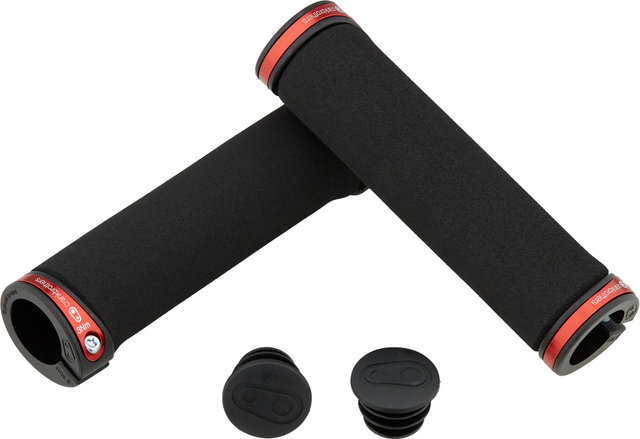 Puños de manillar Cobalt Lock On - negro-rojo/130 mm Puños de manillar Cobalt Lock On - negro-rojo/130 mm