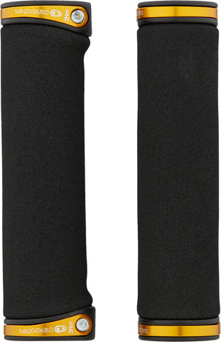 Puños de manillar Cobalt Lock On - negro-dorado/130 mm Puños de manillar Cobalt Lock On - negro-dorado/130 mm