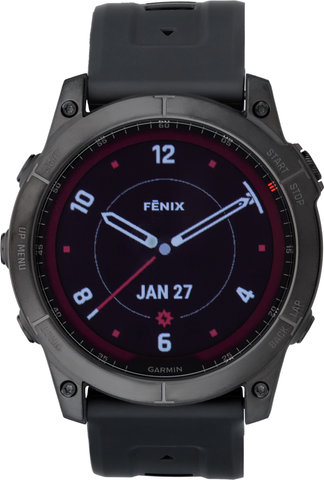 Garmin fenix 7X Sapphire Solar Titanium GPS Multisport Smartwatch - black-black/universal