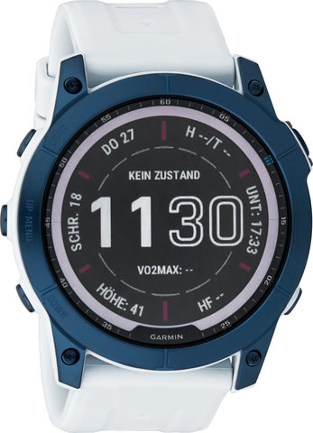 Garmin fenix 7X Sapphire Solar Titan GPS Multisport-Smartwatch - steinweiß-blau/universal