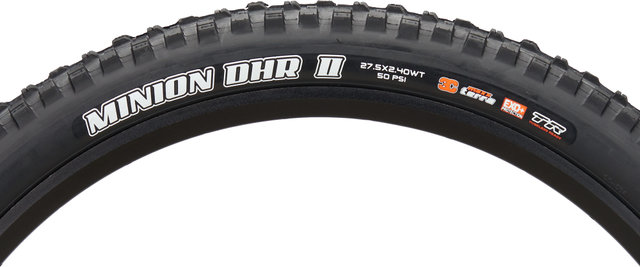 Maxxis Cubierta plegable Minion DHR II+ 3C MaxxTerra EXO+ WT TR 27,5+ - negro/27,5x2,4