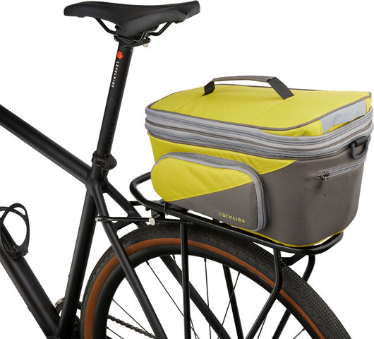 Racktime Talis Plus 2.0 Pannier Rack Bag - lime green-stone grey/15 litres