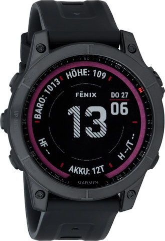 Smartwatch Multisport GPS fenix 7 Sapphire Solar Titan - noir-gris ardoise/universal