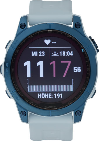 Garmin Smartwatch Multisport GPS fenix 7 Sapphire Solar Titan - blanc pierre-bleu/universal
