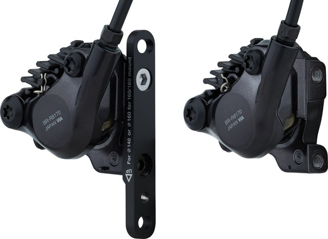 Shimano Set de frenos de disco Ultegra d+t BR-R8170 + Di2 ST-R8170 - antracita/set (RD + RT)