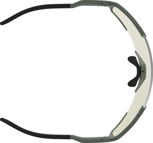 Scott Gafas deportivas Shield - kaki green | amp white chrome