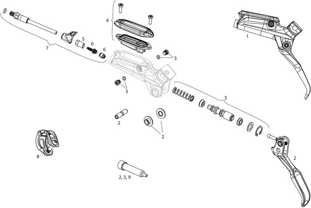 SRAM Piezas de repuesto palanca de frenos Level TL - 2/negro