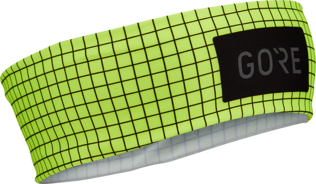 Grid Headband - neon yellow-black/one size