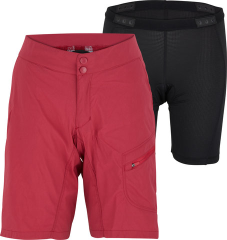 Pantalones cortos para damas Hummvee Lite Shorts con pantalón interior - berry/S
