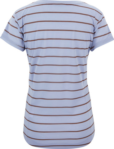T-Shirt pour Dames Capilene Cool Trail Henley - furrow stripe-light current blue/M