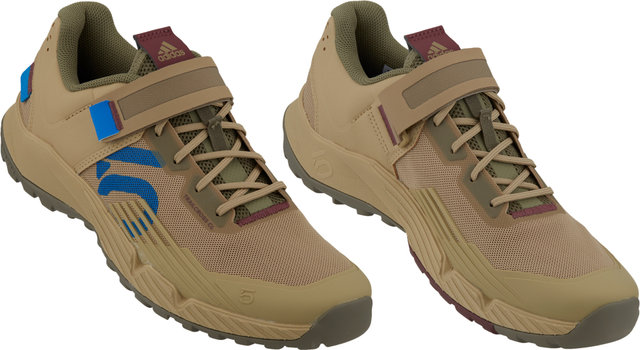 Trailcross Clip-In MTB Shoes - beige tone-blue rush-orbit green/42