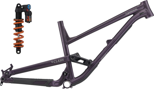 Kit de cuadro Clash 27,5" con amortiguador Fox DHX2 - metallic purple/L