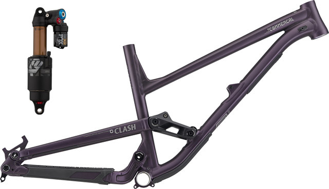 Kit de cuadro Clash 27,5" con amortiguador Fox Float X2 - metallic purple/L