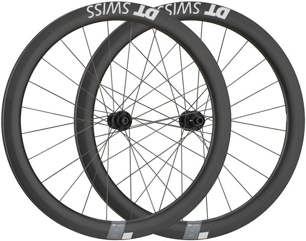 DT Swiss Juego de ruedas ARC 1400 DICUT 50 Carbon Disc Center Lock 28" - negro/28" set (RD 12x100 + RT 12x142) Shimano