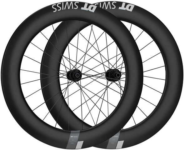 DT Swiss Set de Roues en Carbone ARC 1400 DICUT 80 Disc Center Lock 28" - noir/Set de 28" (avant 12x100 + arrière 12x142) Shimano