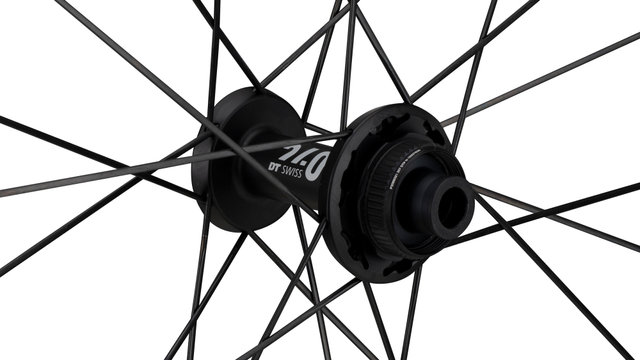 DT Swiss Set de Roues en Carbone ARC 1400 DICUT 80 Disc Center Lock 28" - noir/Set de 28" (avant 12x100 + arrière 12x142) Shimano