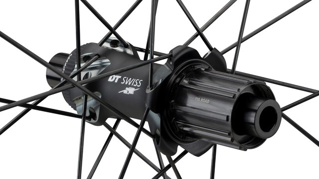 DT Swiss Juego de ruedas CRC 1100 SPLINE 38 Carbon Disc CL 28" Tubular - negro/28" set (RD 12x100 + RT 12x142) Shimano