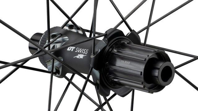 DT Swiss CRC 1100 SPLINE 38 Carbon Disc CL 28" Tubular Laufradsatz - schwarz/28" Satz (VR 12x100 + HR 12x142) Shimano