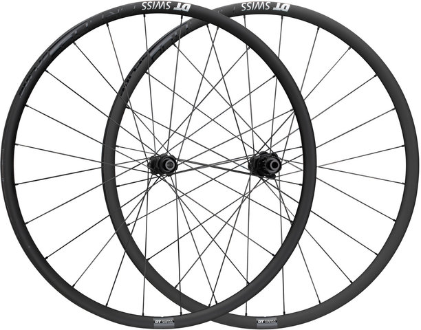 DT Swiss Set de Roues CRC 1400 SPLINE Disc Center Lock 24 28" - noir/Set de 28" (avant 12x100 + arrière 12x142) Shimano