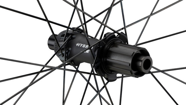 DT Swiss Juego de ruedas HEC 1400 SPLINE 47 Carbon Boost Disc CL Hybrid 28" - negro/Set de 28" (RD 12x110 Boost + RT 12x148 Boost) Shimano