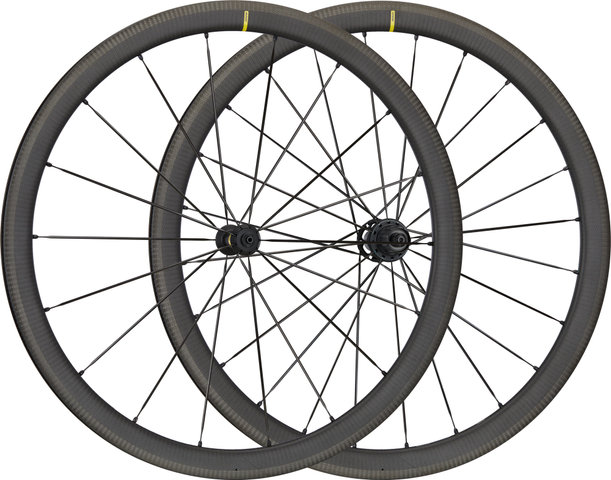 Mavic Cosmic SLR 40 Carbon Wheelset - black/28" set (front 9x100 + rear 10x130) Shimano