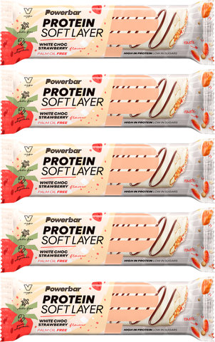 Barre Protéinée Protein Soft Layer - 5 pièces - strawberry-white chocolate/200 g