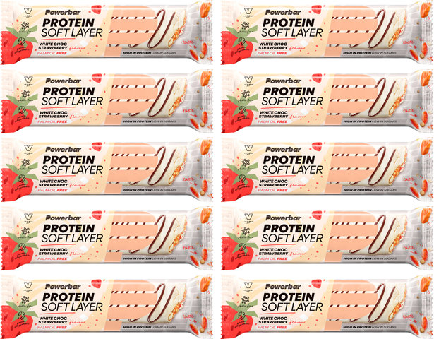Barrita de proteínas Protein Soft Layer - 10 unidades - strawberry-white chocolate/400 g