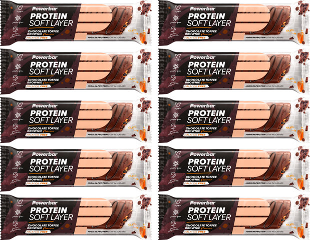 Powerbar Protein Soft Layer Proteinriegel - 10 Stück - chocolate toffee-brownie/400 g