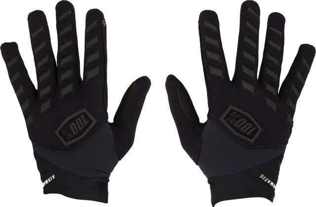 100% Airmatic Full Finger Gloves - black-charcoal/M