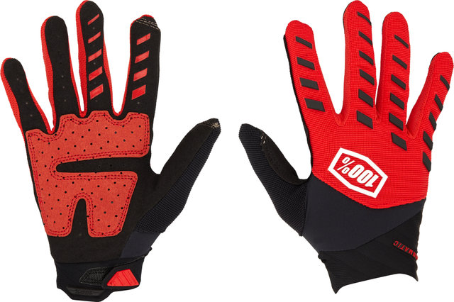 100% Airmatic Full Finger Gloves - red-black/M