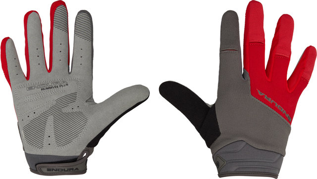 Endura Hummvee Plus II Full Finger Gloves - red/M