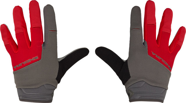 Endura Hummvee Plus II Full Finger Gloves - red/M