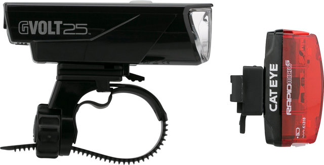 CATEYE HL-EL360G RC GVOLT25+TL-LD620G RapidMicroG Light Set - StVZO Approved - black