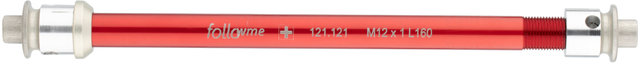 Adaptador de eje pasante de 12 mm de aluminio - rojo/12 mm, 1,0 mm, 160 mm