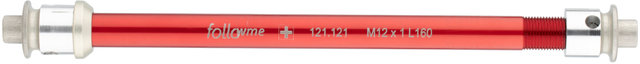 FollowMe Adaptateur d'Axe Traversant 12 mm Aluminium - rouge/12 mm, 1,0 mm, 160 mm