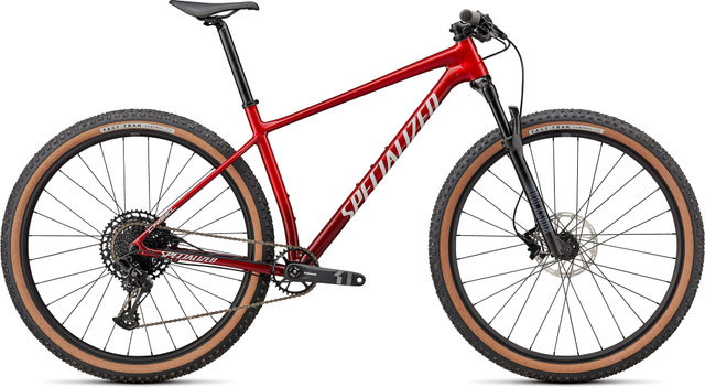Chisel Comp 29" Mountain Bike - 2022 Model - red tint fade over silver-tarmac black-white-gold/L