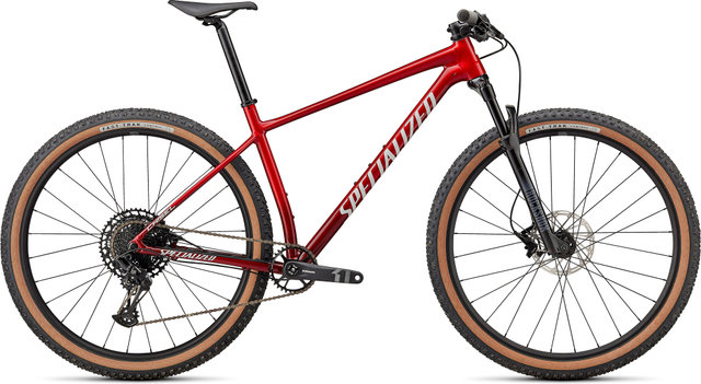 Specialized Chisel Comp 29" Mountainbike - red tint fade over silver-tarmac black-white-gold/L