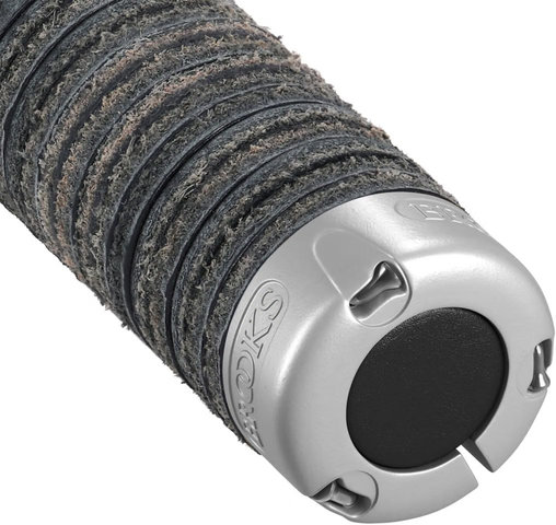 Brooks Plump Leather Handlebar Grips - black | 130 mm