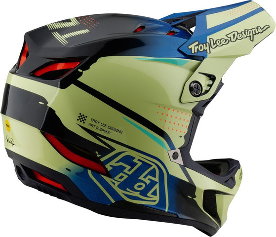 Troy Lee Designs Casque D4 Carbon MIPS - drip glo yellow/55 - 56 cm