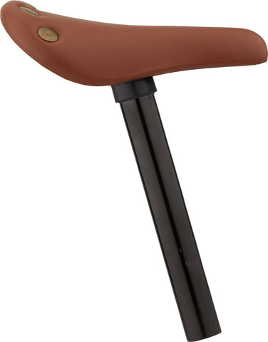 Sattel mit Nieten und fest montierter Sattelstütze - brown/25,4 mm / 170 mm