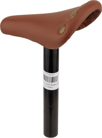 Saddle w/ Rivets and Fixed Seatpost - brown/25.4 mm / 170 mm