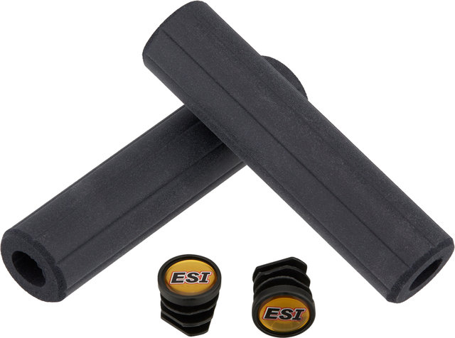 Ribbed Extra Chunky Silicone Handlebar Grips - black/130 mm