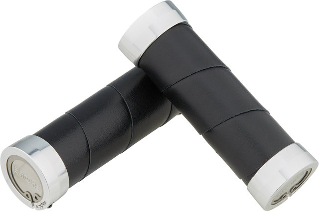 Slender Leder Lenkergriffe - schwarz/100 mm
