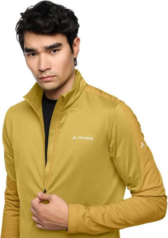 VAUDE Suéter de fleece para hombres Mens Livigno Halfzip II - hay/S