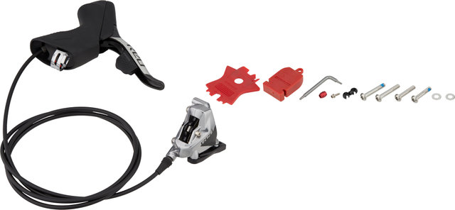 SRAM Freno de disco hidr. Red eTap AXS HRD FM con maneta de cambios/frenos - black/rueda trasera derecha