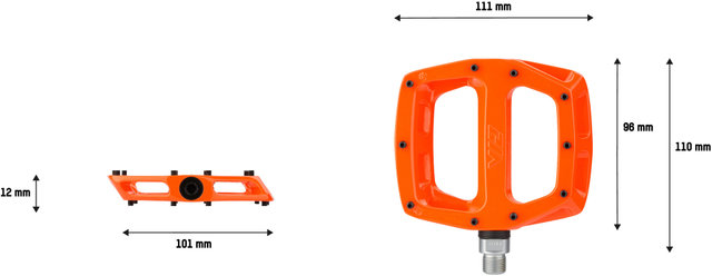 Pedales de plataforma V12 - naranja/universal