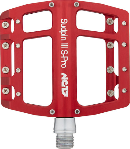 Pédales Plateforme NC-17 Sudpin I MG S-Pro En Aluminium Rouge - Neuf, Axe 9/16"