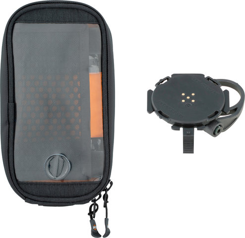 Compit/Stem Smartphonehalterung mit Com/Smartbag Smartphonetasche - schwarz/1 1/8"
