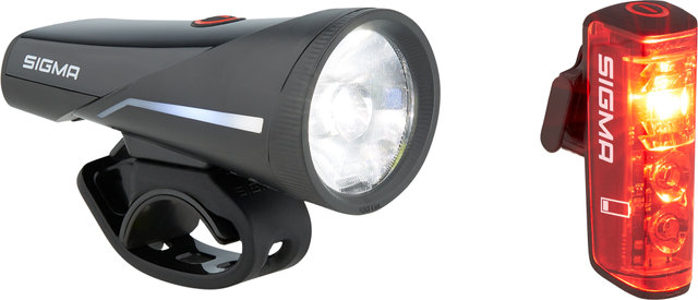 Aura 100 Front Light + Blaze Link Rear Light LED Set - StVZO approved - black/universal