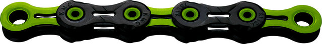 KMC DLC11 Waxed Kette 11-fach - black-green/118